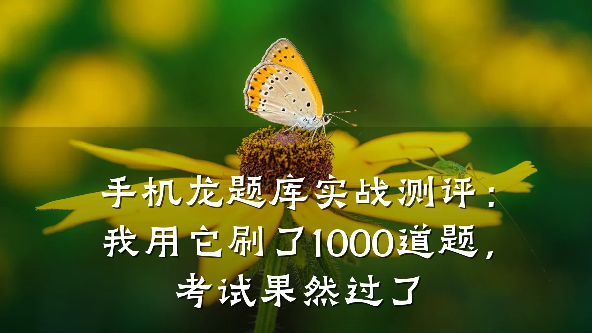 手机龙题库实战测评：我用它刷了1000道题，考试果然过了
