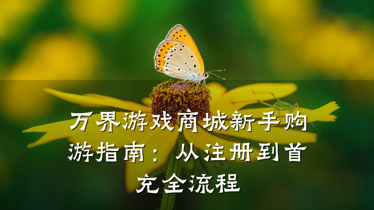 万界游戏商城新手购游指南：从注册到首充全流程