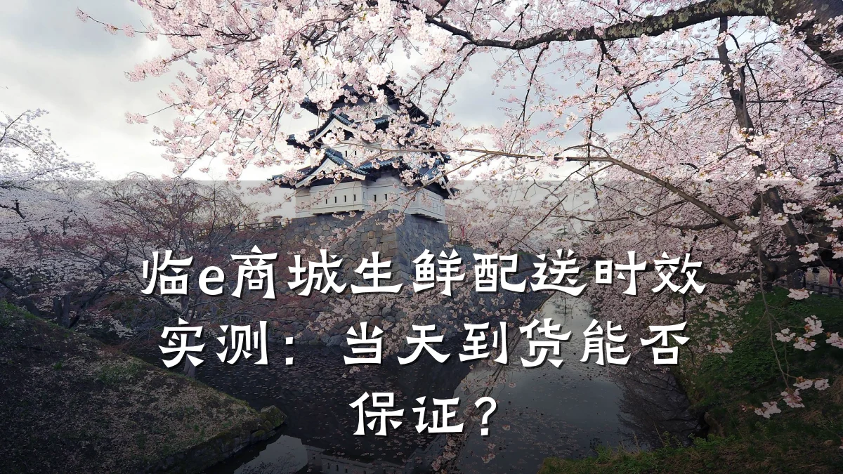 临e商城生鲜配送时效实测:当天到货能否保证?