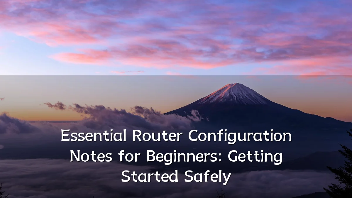 Essential Router Configuration Notes for Beginners: Getting Started Safely