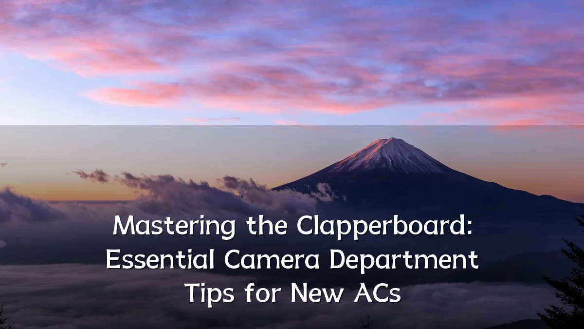 Mastering the Clapperboard: Essential Camera Department Tips for New ACs