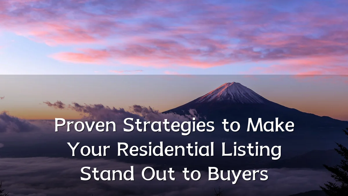 Proven Strategies to Make Your Residential Listing Stand Out to Buyers