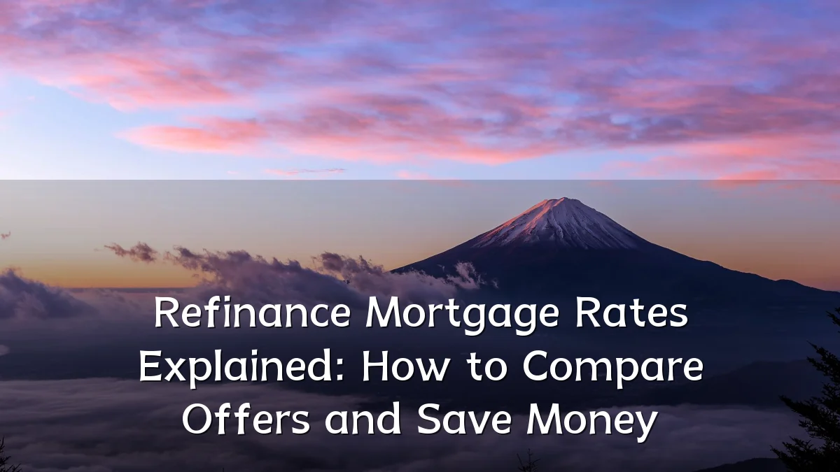 Refinance Mortgage Rates Explained: How to Compare Offers and Save Money